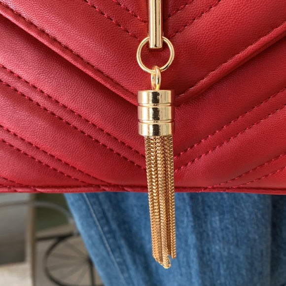 Red Vegan Leather Bag by Bagamour - Picture 2 of 6